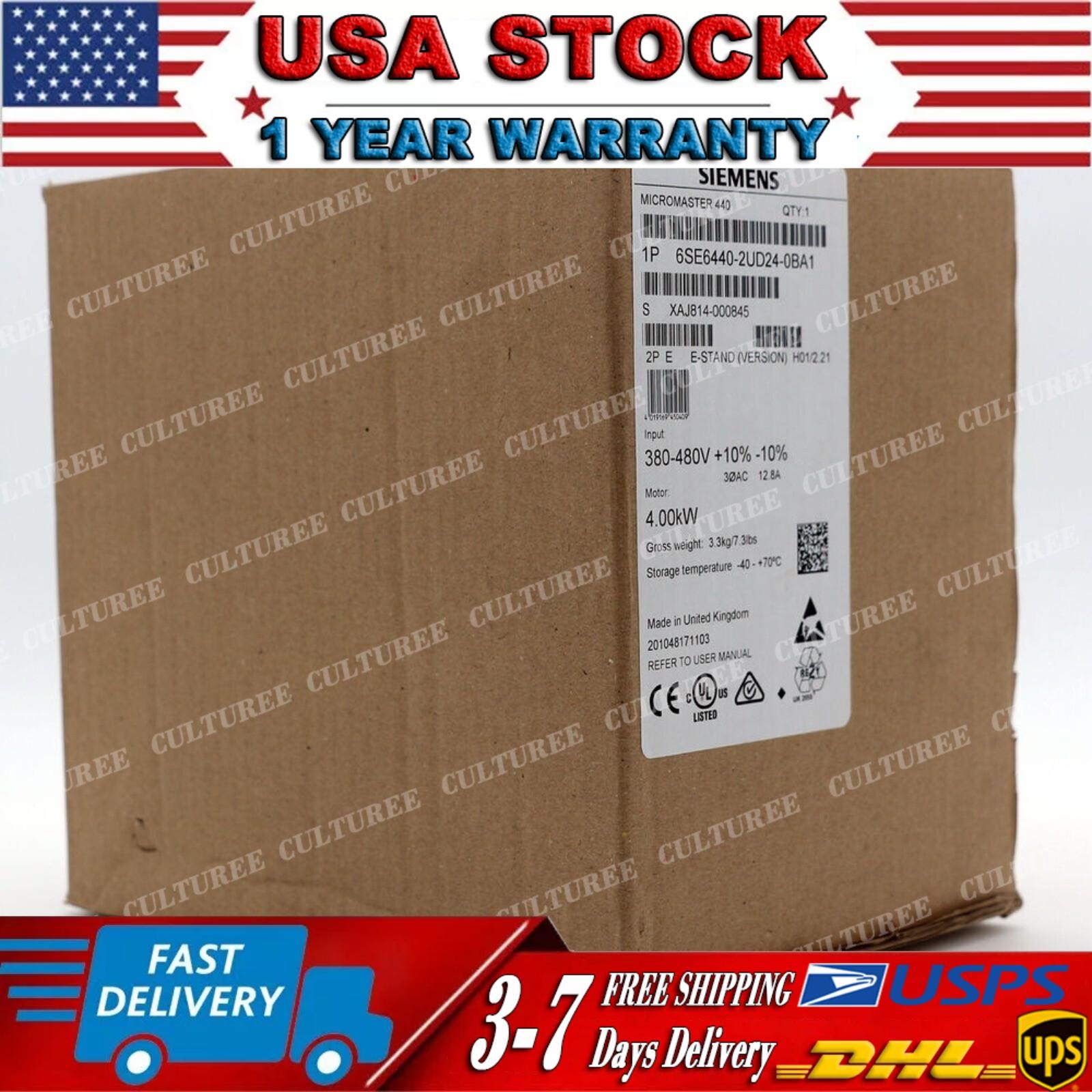 New Siemens 6SE6440-2UD24-0BA1 MICROMASTER440 without filter 6SE6 440-2UD24-0BA1