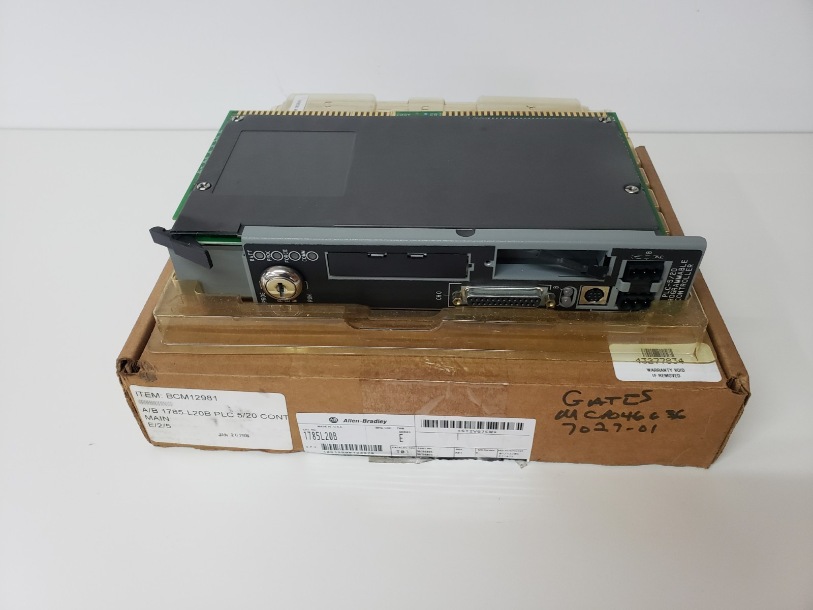 UNUSED – Allen-Bradley 1785-L20B/E T01 PLC Module 1785-L20B Ser. E