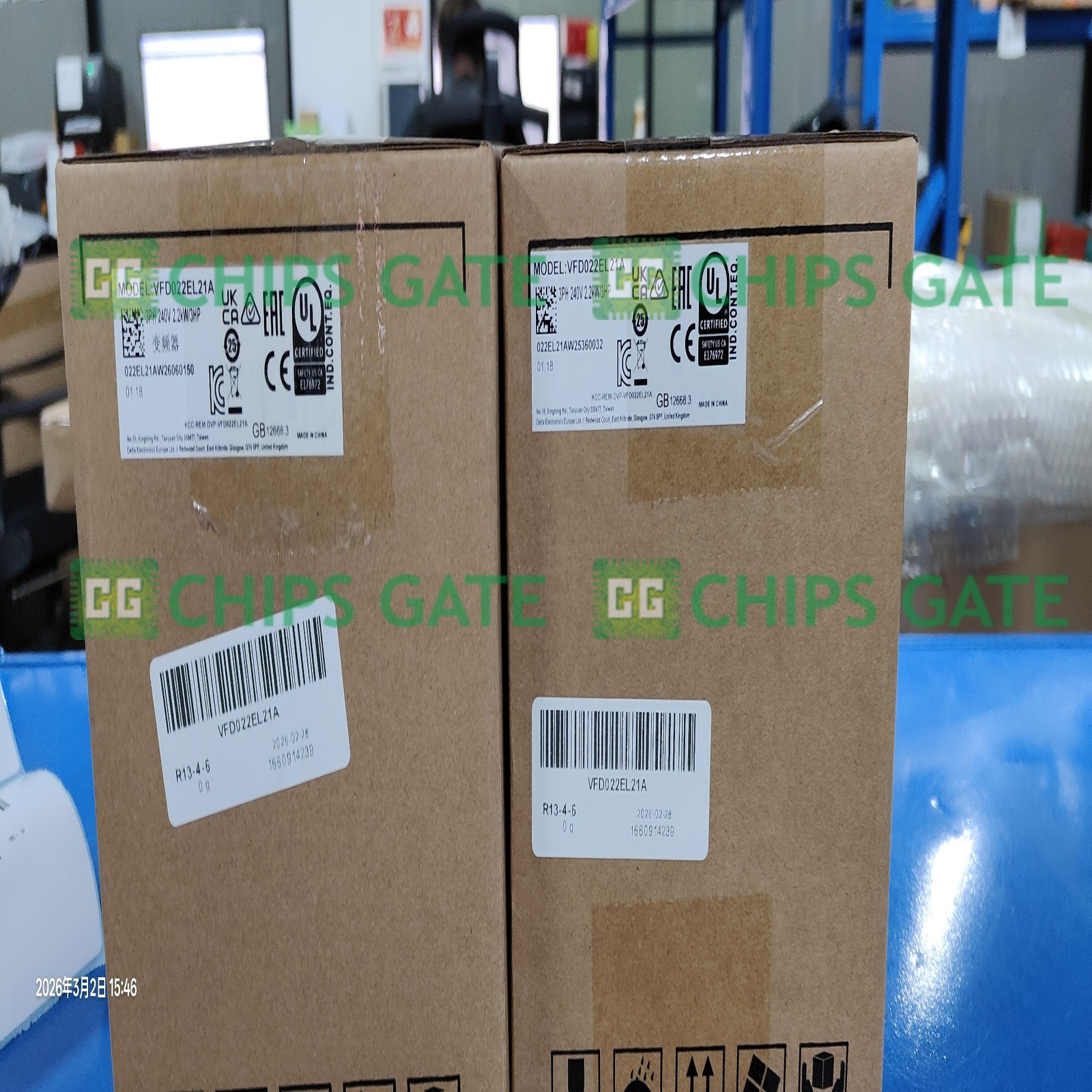 1PCS New Delta VFD022EL21A AC Drives, 3Hp, 230V Single Phase Input