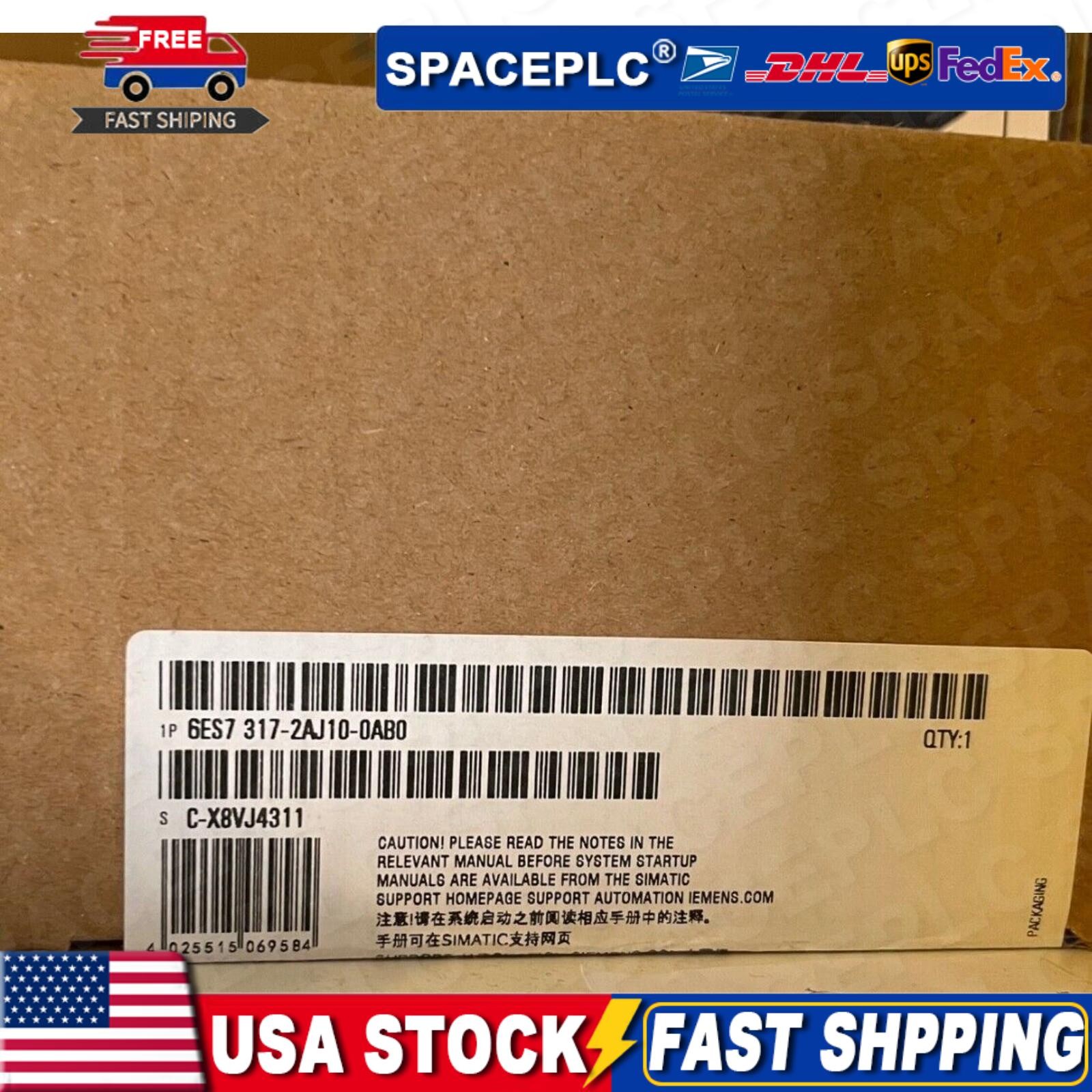 One New Siemens 6ES7317-2AJ10-0AB0 6ES73172AJ100AB0 In Box Expedited Shipping