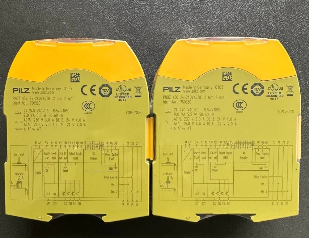 1PCS PILZ 750330 PNOZ s30 24-240VACDC 2 n/o 2 n/c Safety Relay