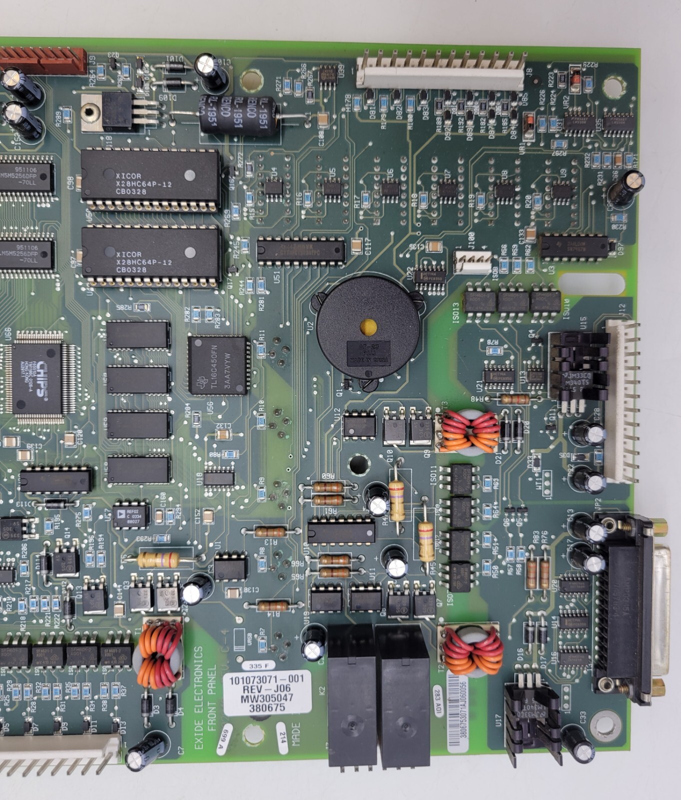 Exide Electronics 101073071-001 REV J06 Monitor Panel Printed Circuit Board