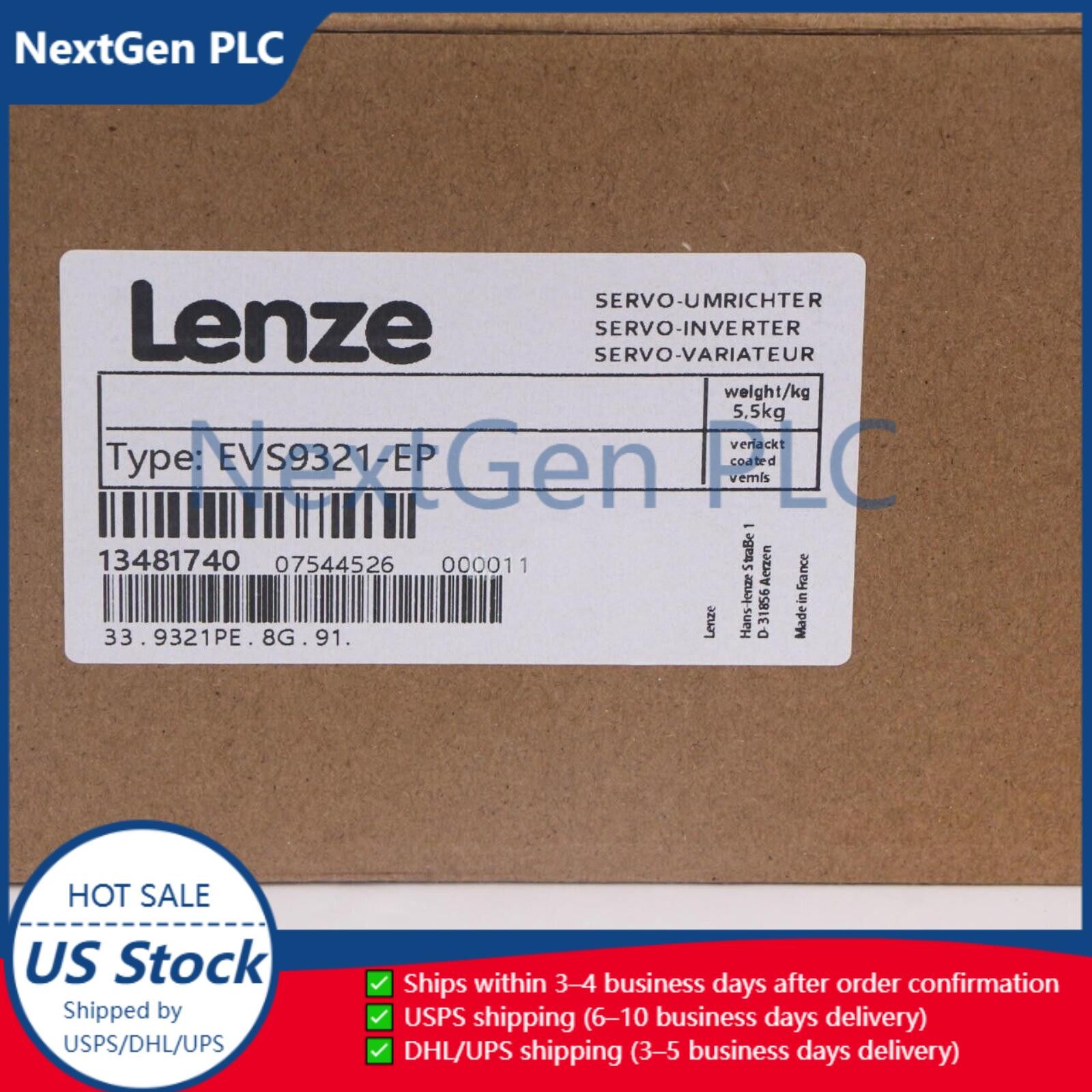 EVS9321-EP NEW LENZE Servo Inverter EVS9321-EP