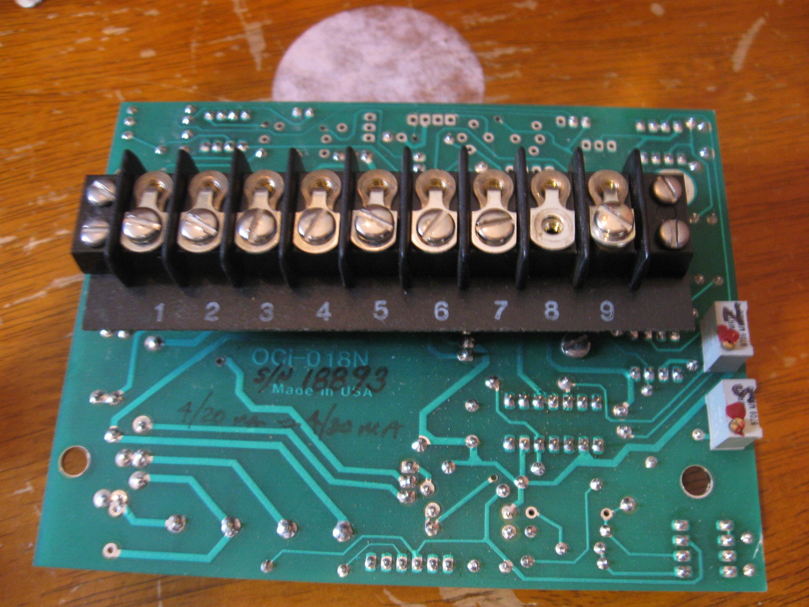 RARE Olympic Controls PCB Isolator Circuit Board Control # OCi- 018N 4/20 mA