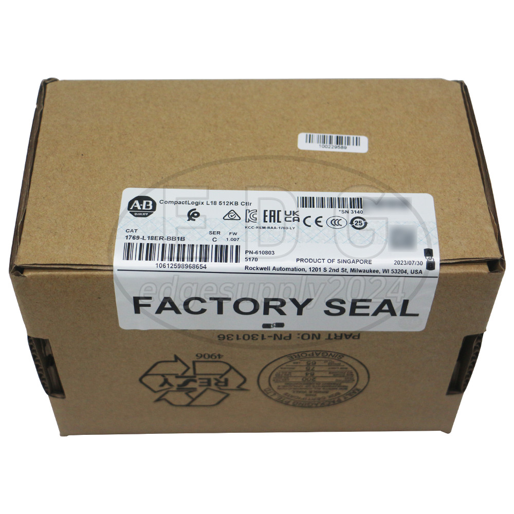 Allen Bradley 1769-L18ER-BB1B CompactLogix L18 512KB Controller NEW Sealed