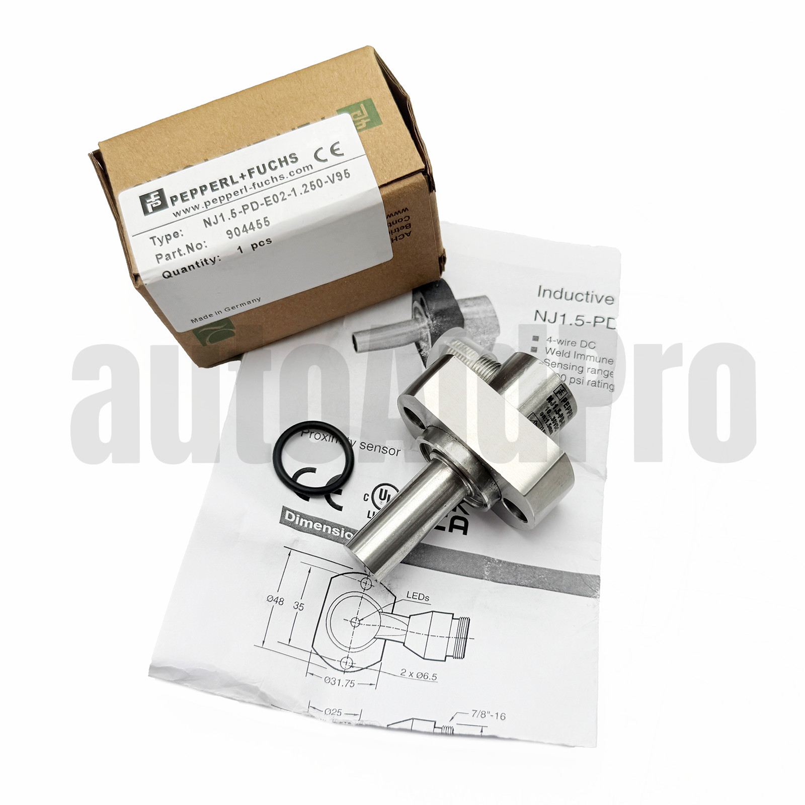 New 1Pcs NJ1.5-PD-E02-1.250-V95 for Proximity Switch Sensor NJ1.5PDE021.250V95