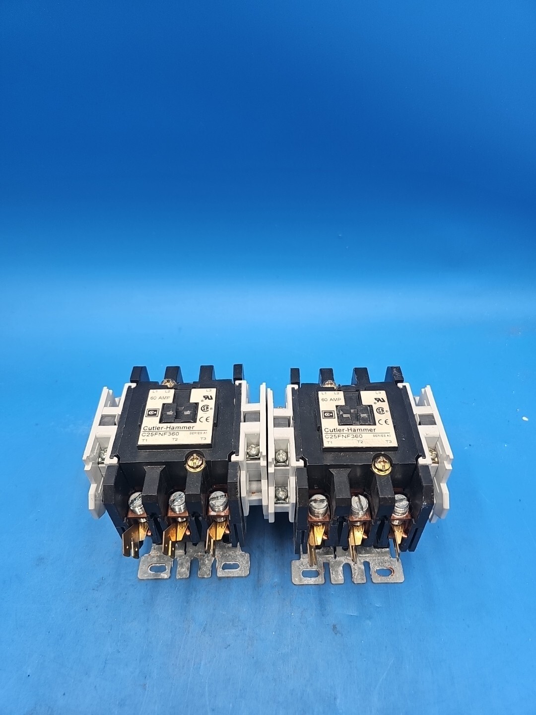 LOT OF 2 Cutler Hammer C25FNF360 Contactors. C320KGS1. C320KG4