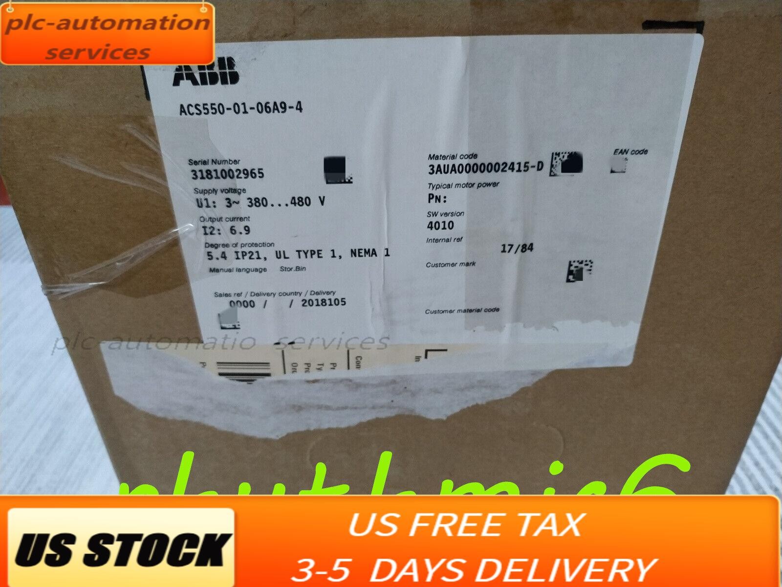 Brand New ABB ACS550-01-06A9-4 Inverter 380V 3KW No Keypad