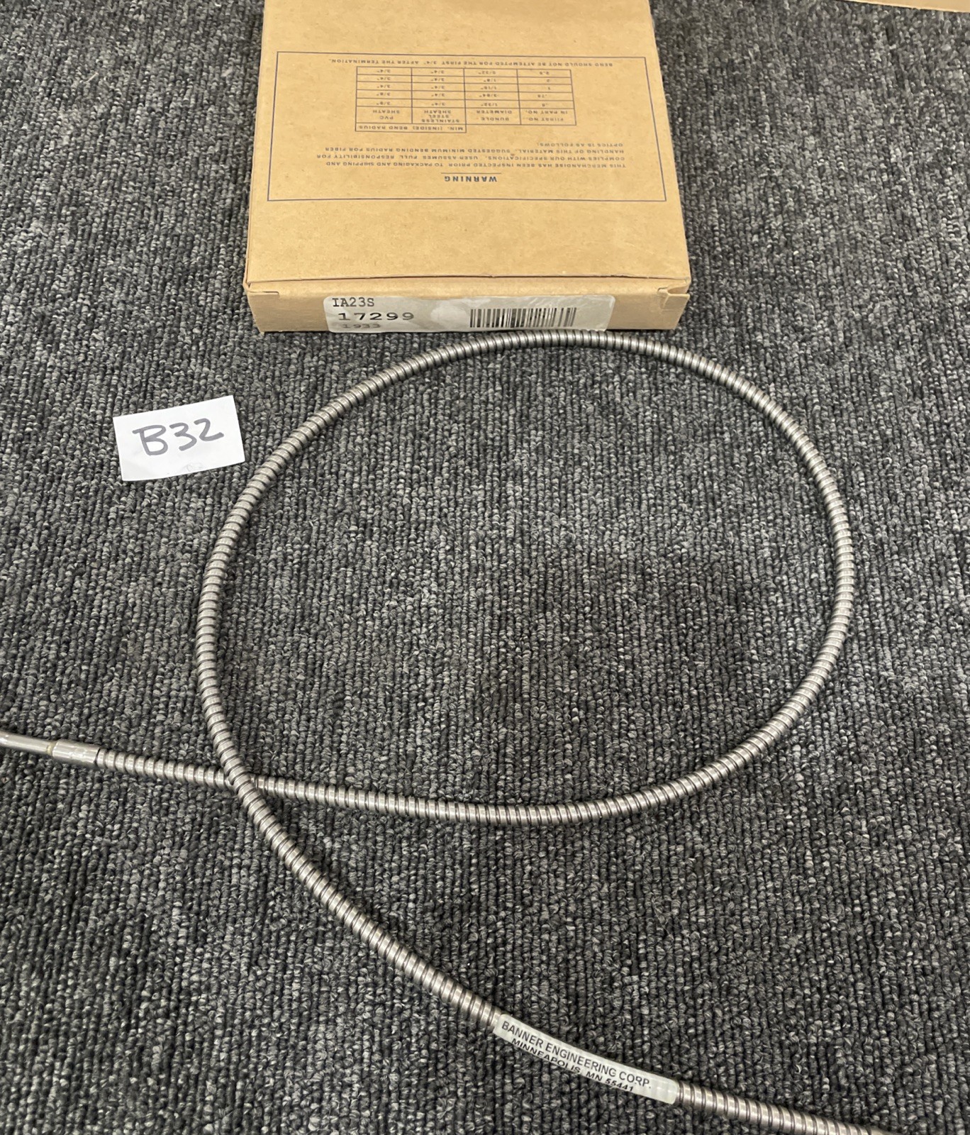 BANNER IA23S – 17299 Fiber Optic Sensing Tip Opposed Mode Individual Fiber 36″