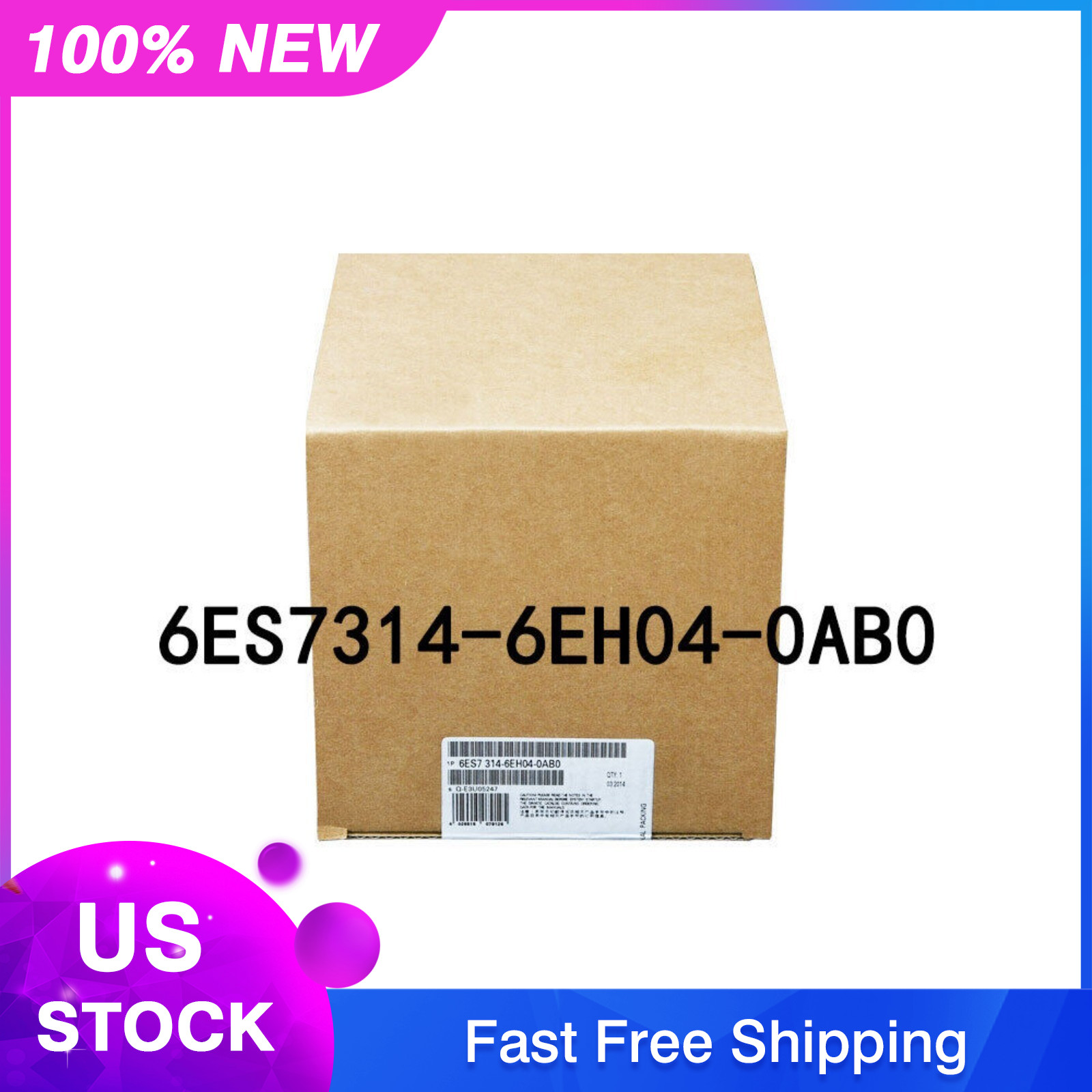 New Siemens 6ES7314-6EH04-0AB0 6ES7 314-6EH04-0AB0 1 Year Warranty Fast Shipping