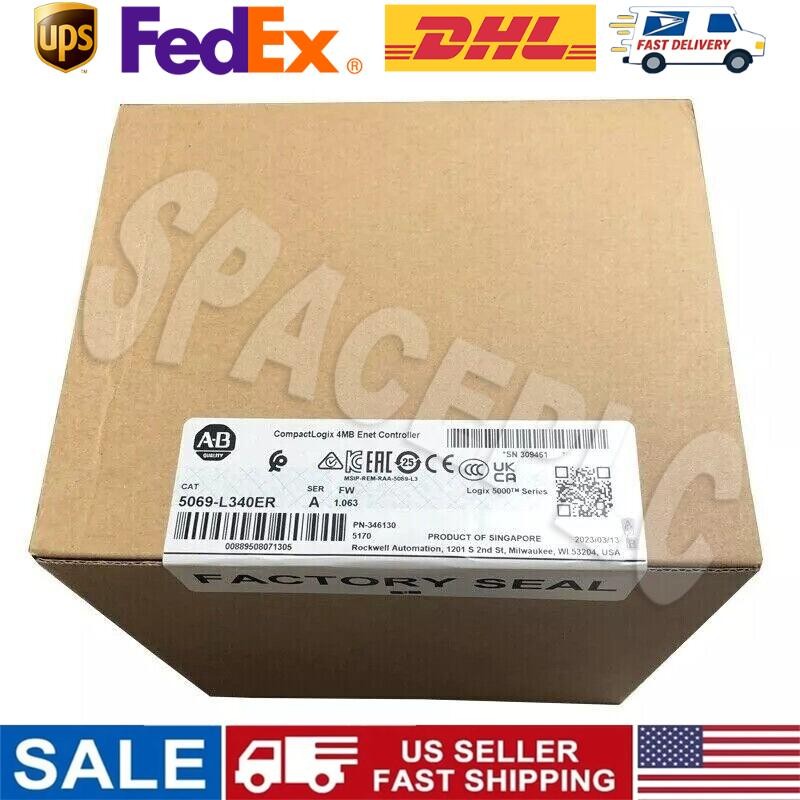 Factory Sealed AB 5069-L340ER FW 1.063 ENET Controller 5069L340ER US Free Tax