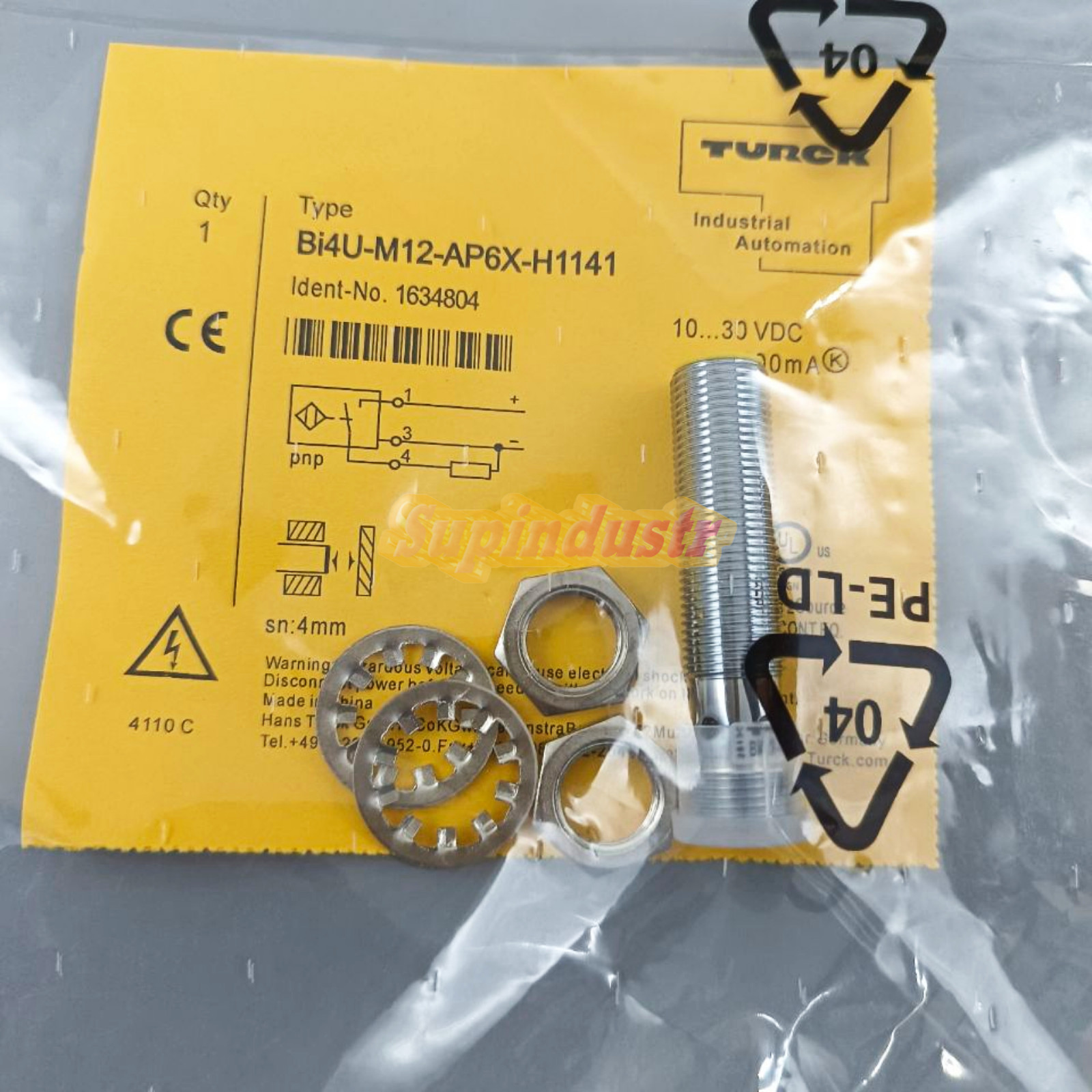 .1Pcs New Proximity Switch Sensor For Turck BI4U-M12-AP6X-H1141