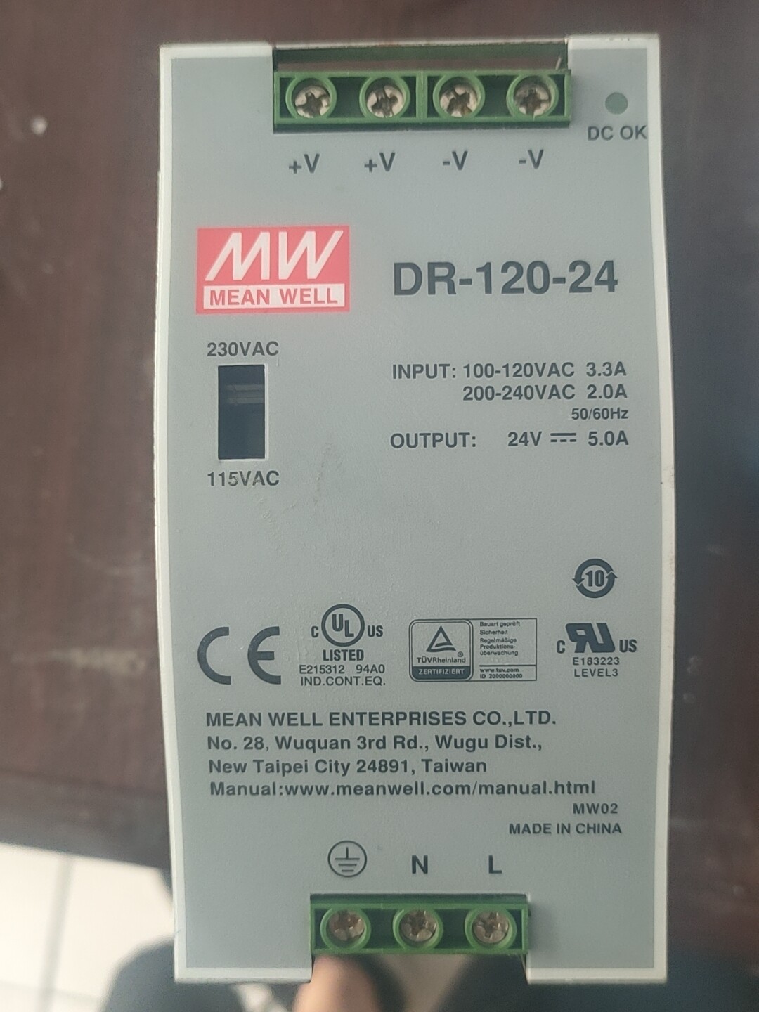 1Pcs MINGWEI DR-120-24 Welcome counteroffer