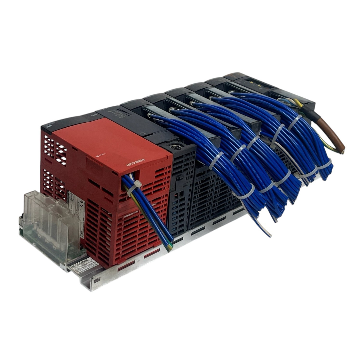 Mitsubishi Q-Series PLC Rack Q38B Q02CPU Q63P (3)QX80 (2)QY80 QJ61BT11N