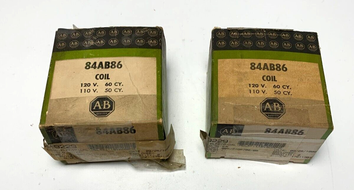 LOT OF 2 NEW ALLEN BRADLEY 84AB86 OPERATING COIL 110-120V 50/60HZ