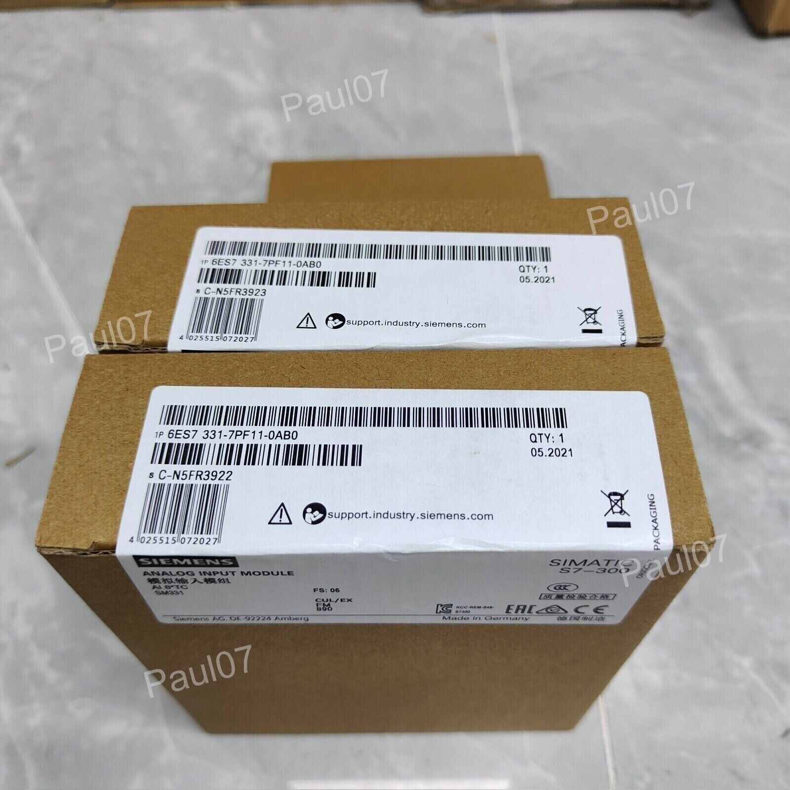 New Siemens 6ES7 331-7PF11-0AB0 6ES7331-7PF11-0AB0 SM 331 analog input modules