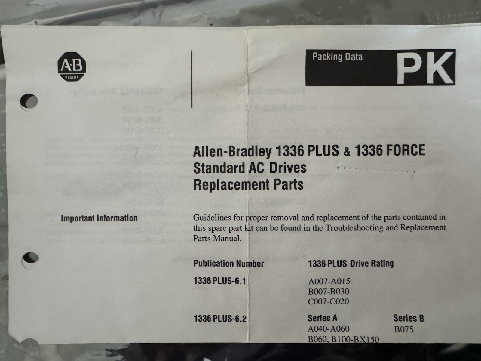 New OEM Allen Bradley Control Circuit Board 1336S-MCB-SP1A Ser A USA Fast Ship