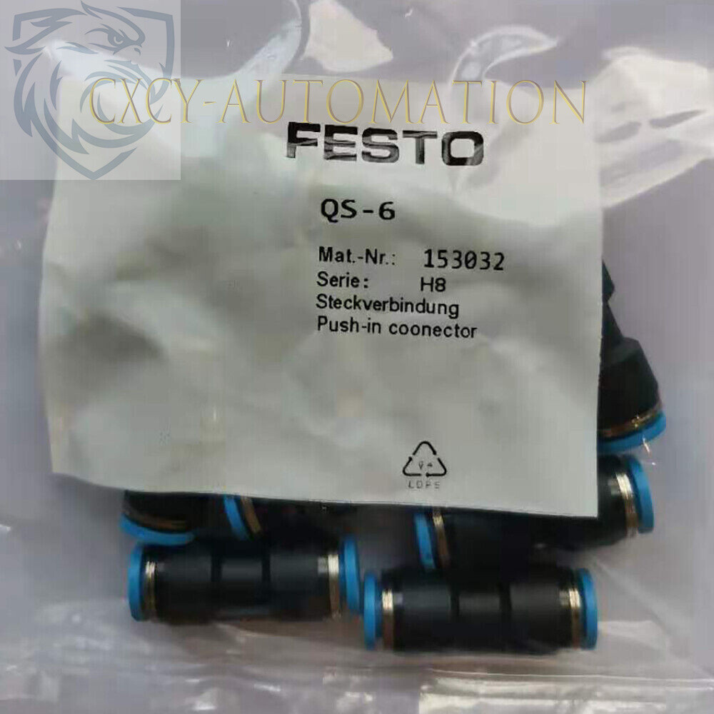 New For Festo QS-6 153032 Connector 10Pcs/Bag.