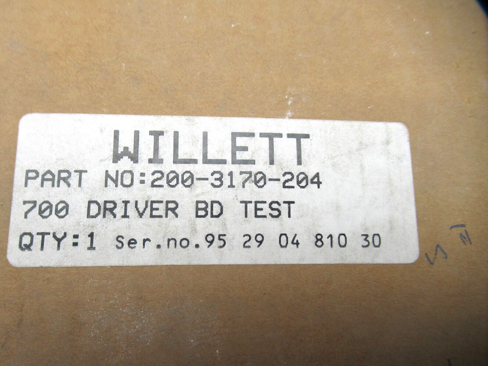Videojet Willet Inkjet 700 Driver Board 200-3170-204 *NEW*