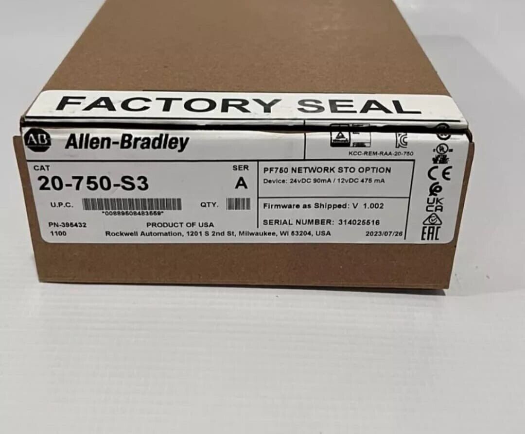 Brand New AB 20-750-S3 Network Safe Torque Module PowerFlex 750
