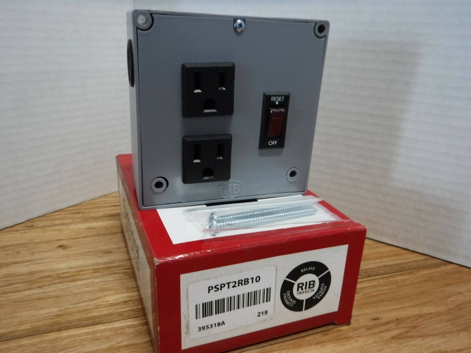 RIB PSPT2RB10 Safety Outlet control panel 10 amp ON/OFF SWITCH