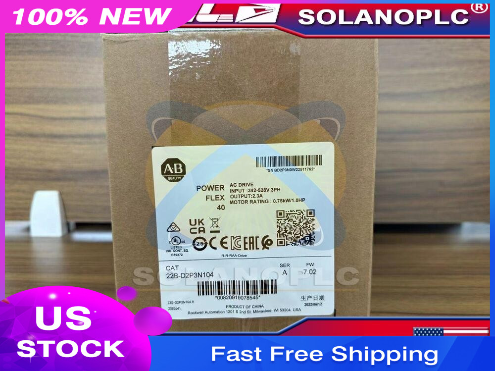 22B-D2P3N104 Allen Bradley PowerFlex 40 AC Drive SURPLUS IN BOX 22BD2P3N104