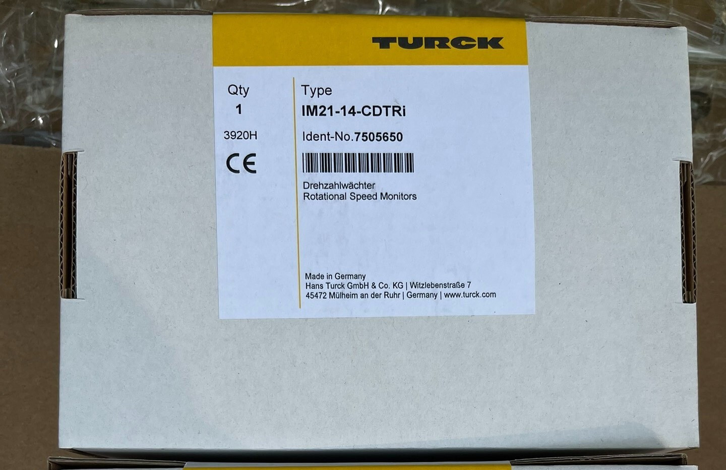 .New Turck IM21-14-CDTRi 7505650 Rotational Speed Monitors Free Shipping
