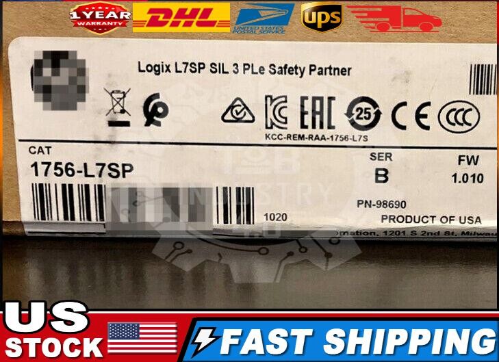 1 PCS New Sealed 1756-L7SP /B ControlLogix GuardLogix Safety Partner Controller