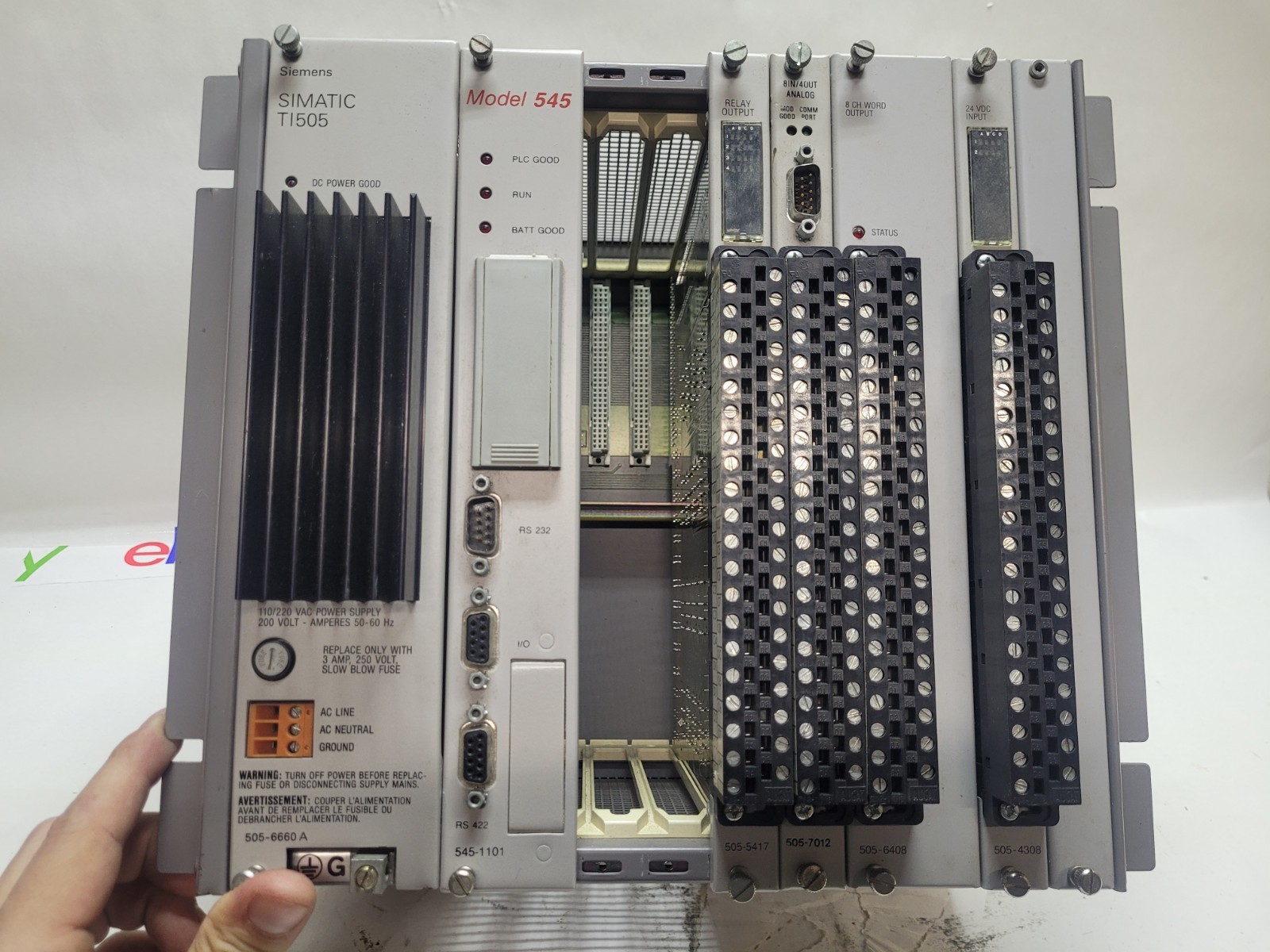 Siemens SIMATIC T1505 Model 545 Programmable Logic Controller System