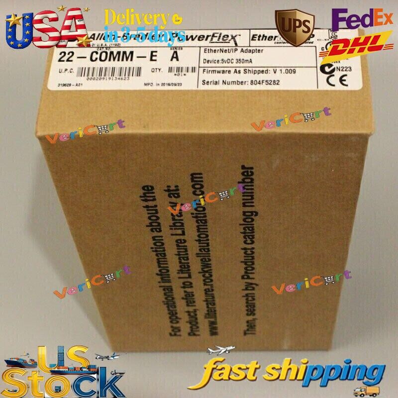 New Factory Sealed AB 22-COMM-E PowerFlex Ethernet/IP Comm Adapter US Free Tax
