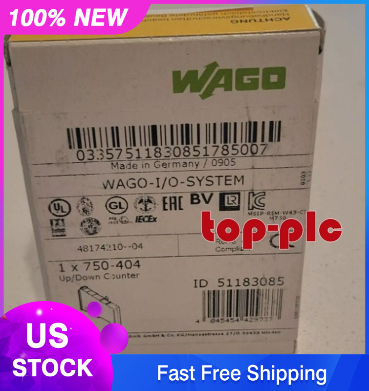 New Factory Sealed WAGO 750-404 Module PLC 750-404 750-404