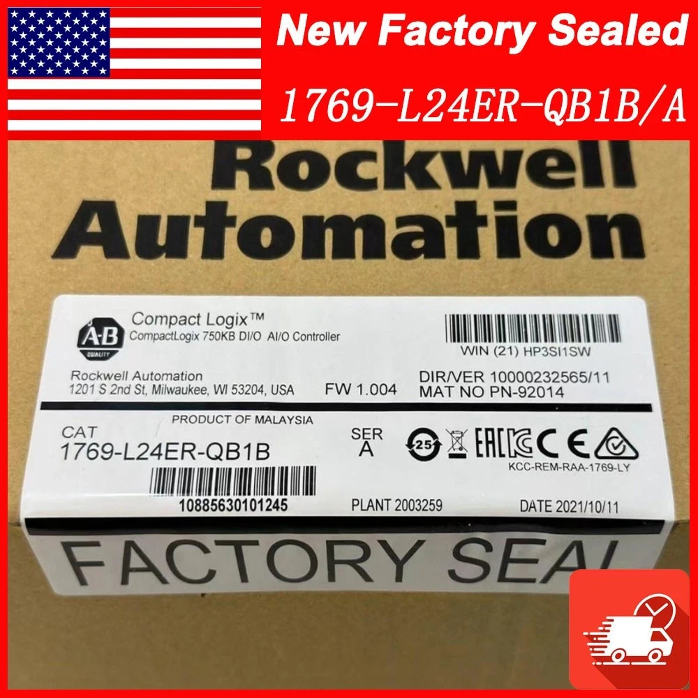 NEW SEALED AB 1769-L24ER-QB1B /A CompactLogix Controller 1769L24ERQB1B