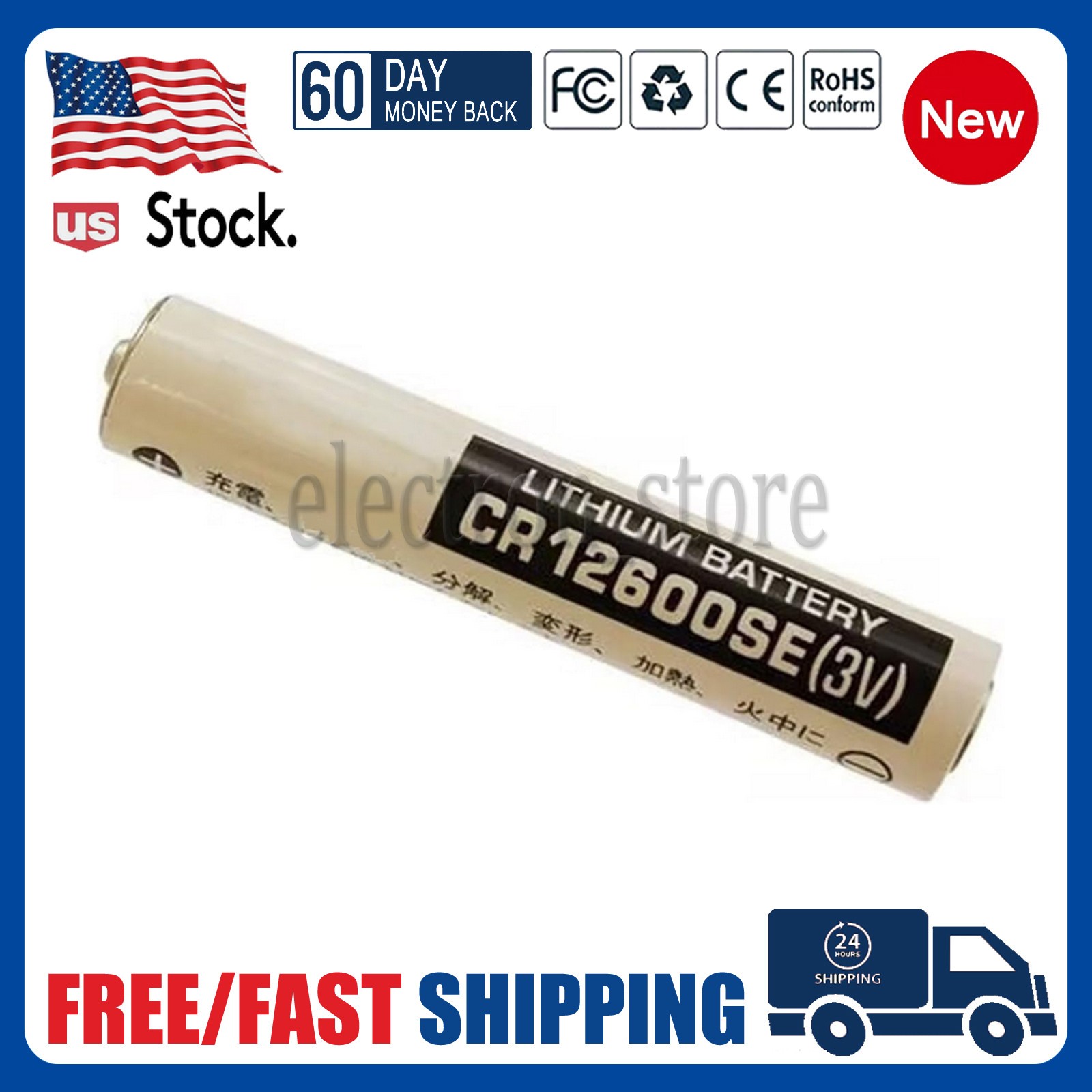 For FDK 3V Industrial Control Plc Battery CR12600SE for Instruments Equipment