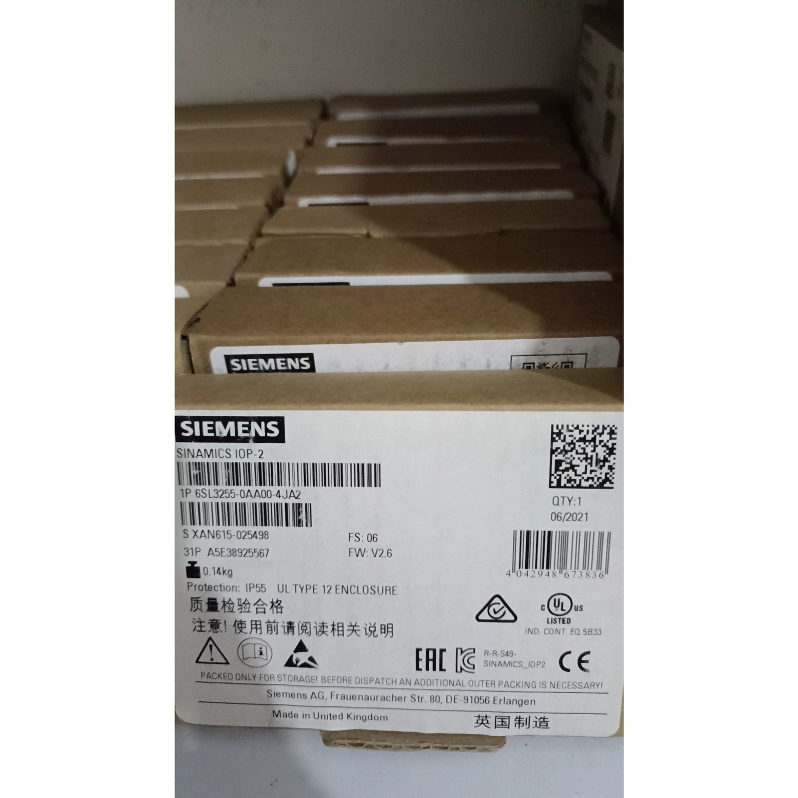 New Siemens 6SL3 255-0AA00-4JA2 6SL3255-0AA00-4JA2 Operator Panel US FREE TAX