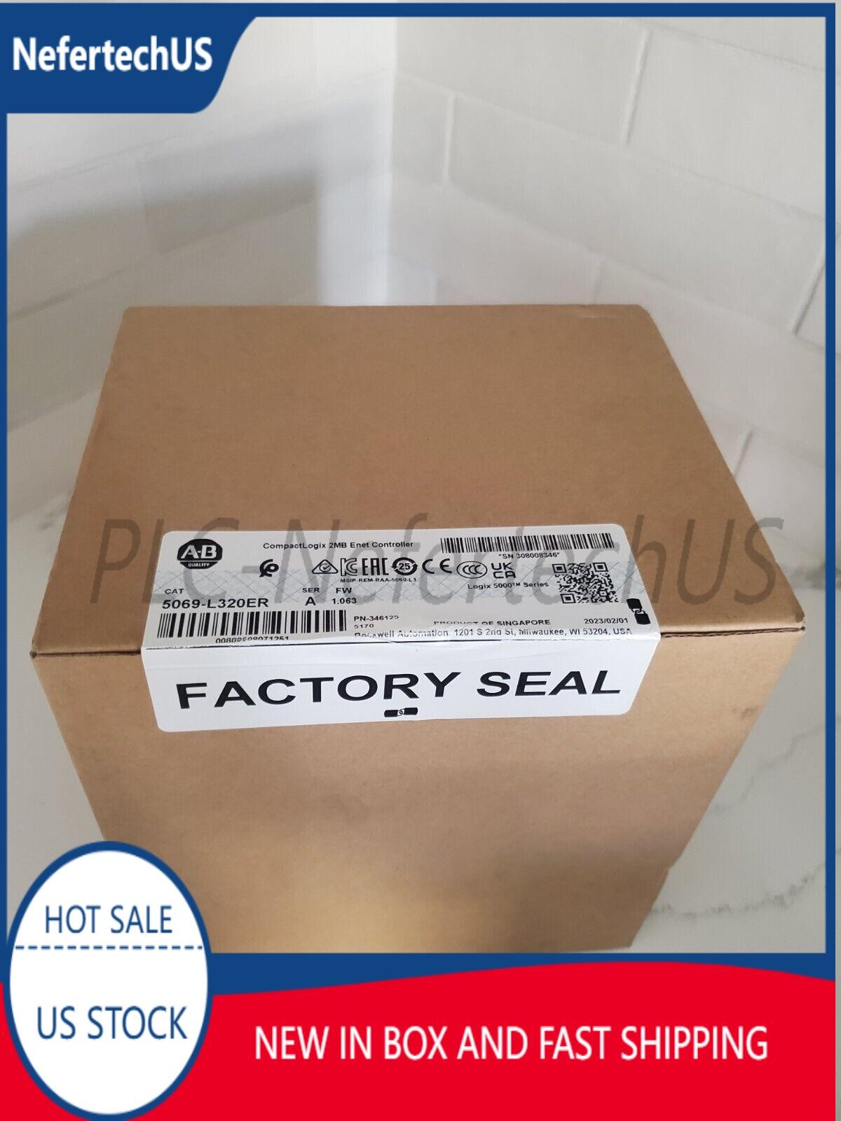 New 2023 Surplus Sealed Allen Bradley 5069-L320ER /A CompactLogix5000 USA SELLER