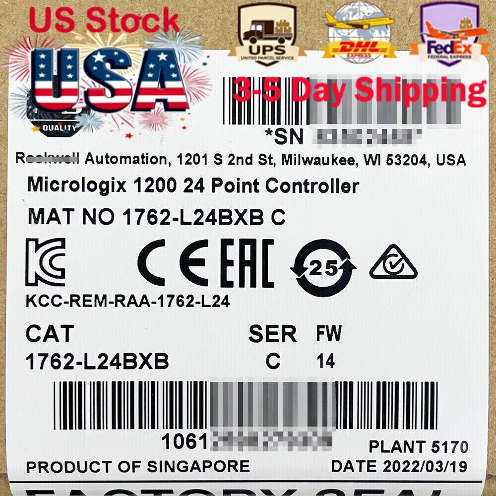 New AB 1762-L24BXB MicroLogix 1200 24 Point Controller 1762L24BXB US Free Tax