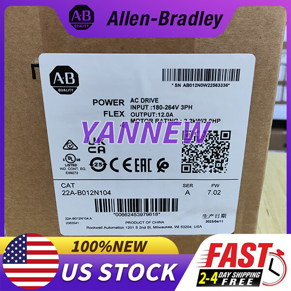 1PCS NEW Allen-Bradley 22A-B012N104 PowerFlex4 AC Drive AB 22AB012N104 Sealed