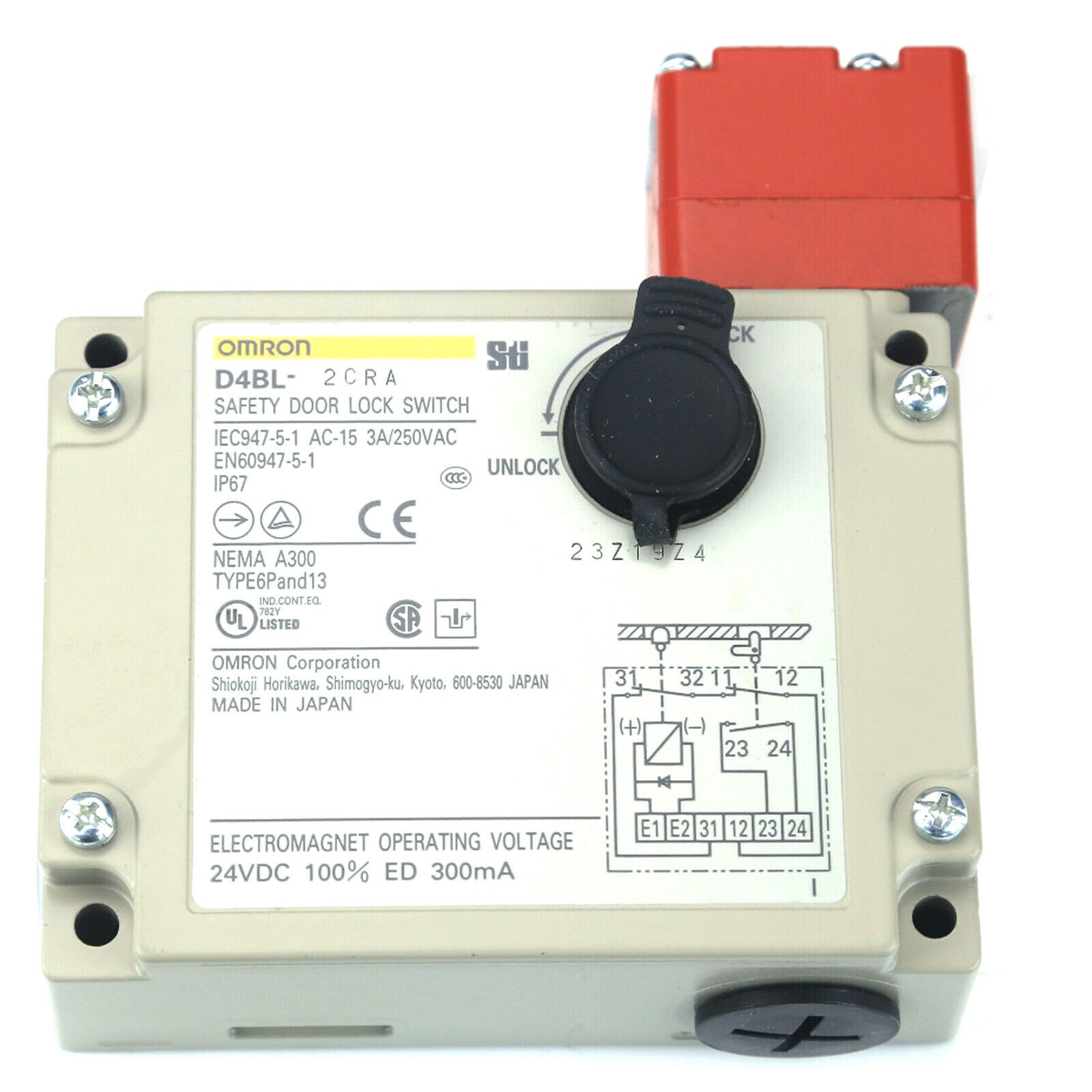 New In Box OMRON D4BL-2CRA Guard Lock Safety-door Switch