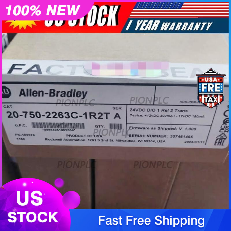 New Allen-Bradley 20-750-2263C-1R2T PowerFlex 750 24V Tran IO Option module