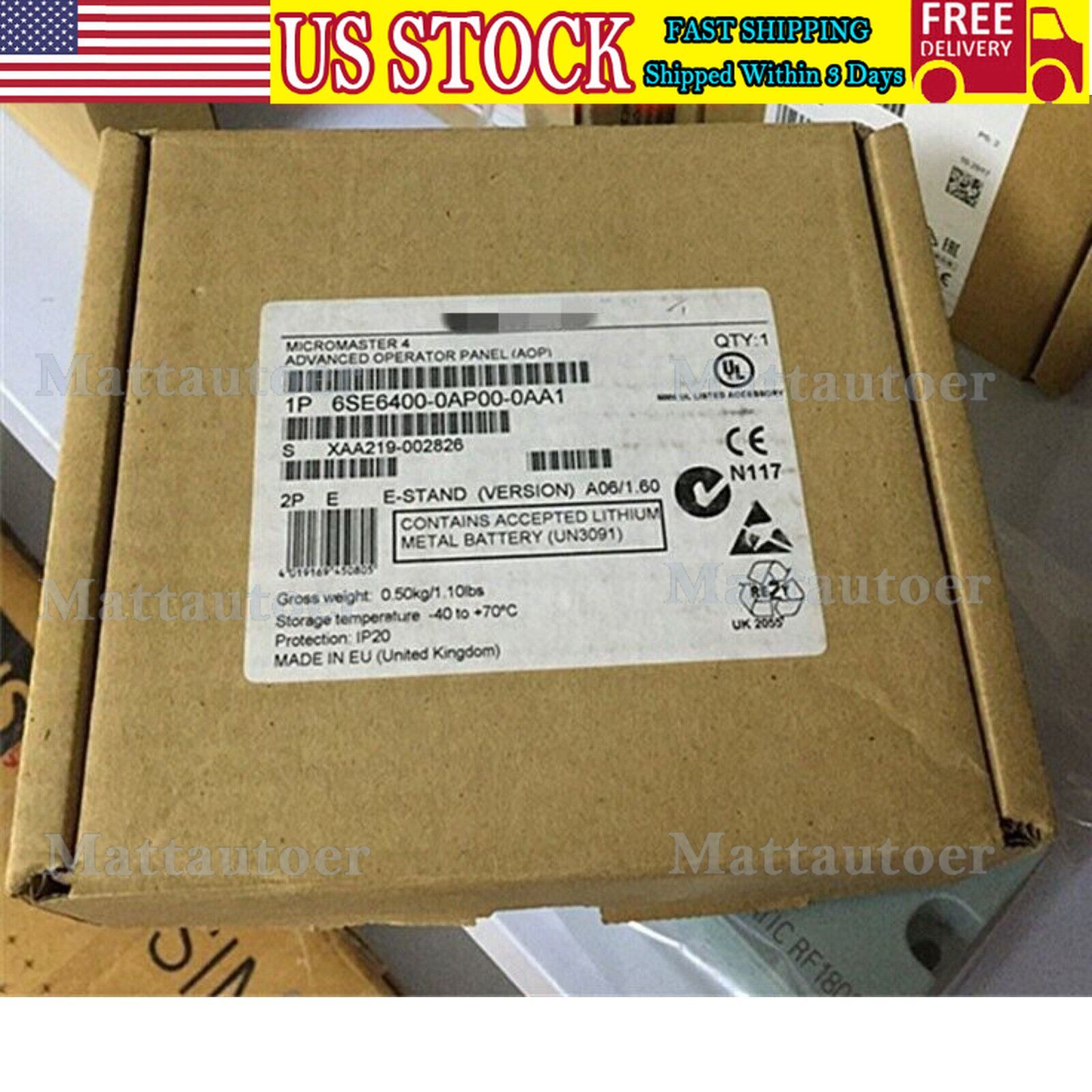 New Siemens Advanced Operator Panel 6SE6400-0AP00-0AA1 6SE6 400-0AP00-0AA1