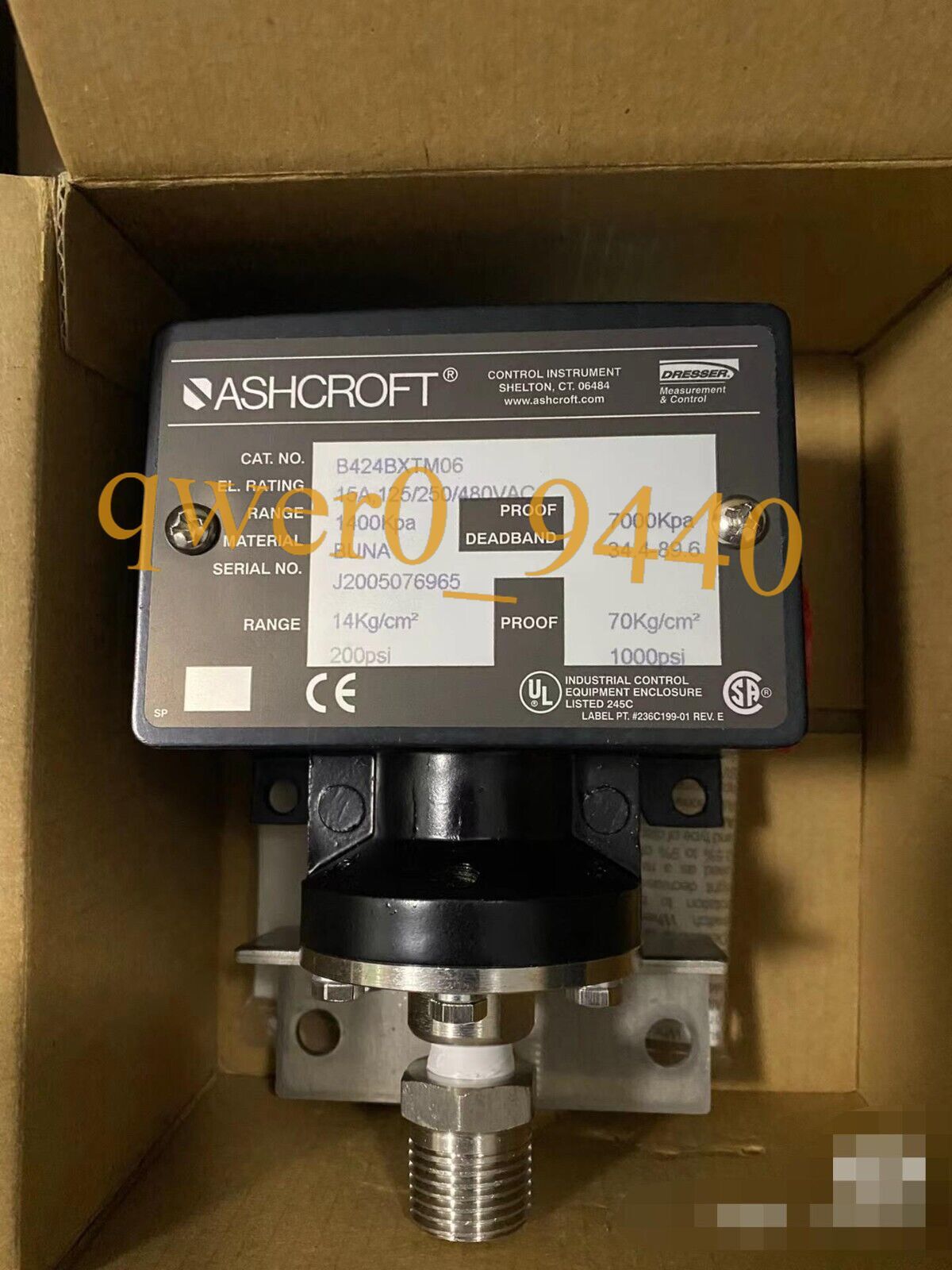 1pc NEW B424BXTM06 Pressure Switch By DHL or FedEx