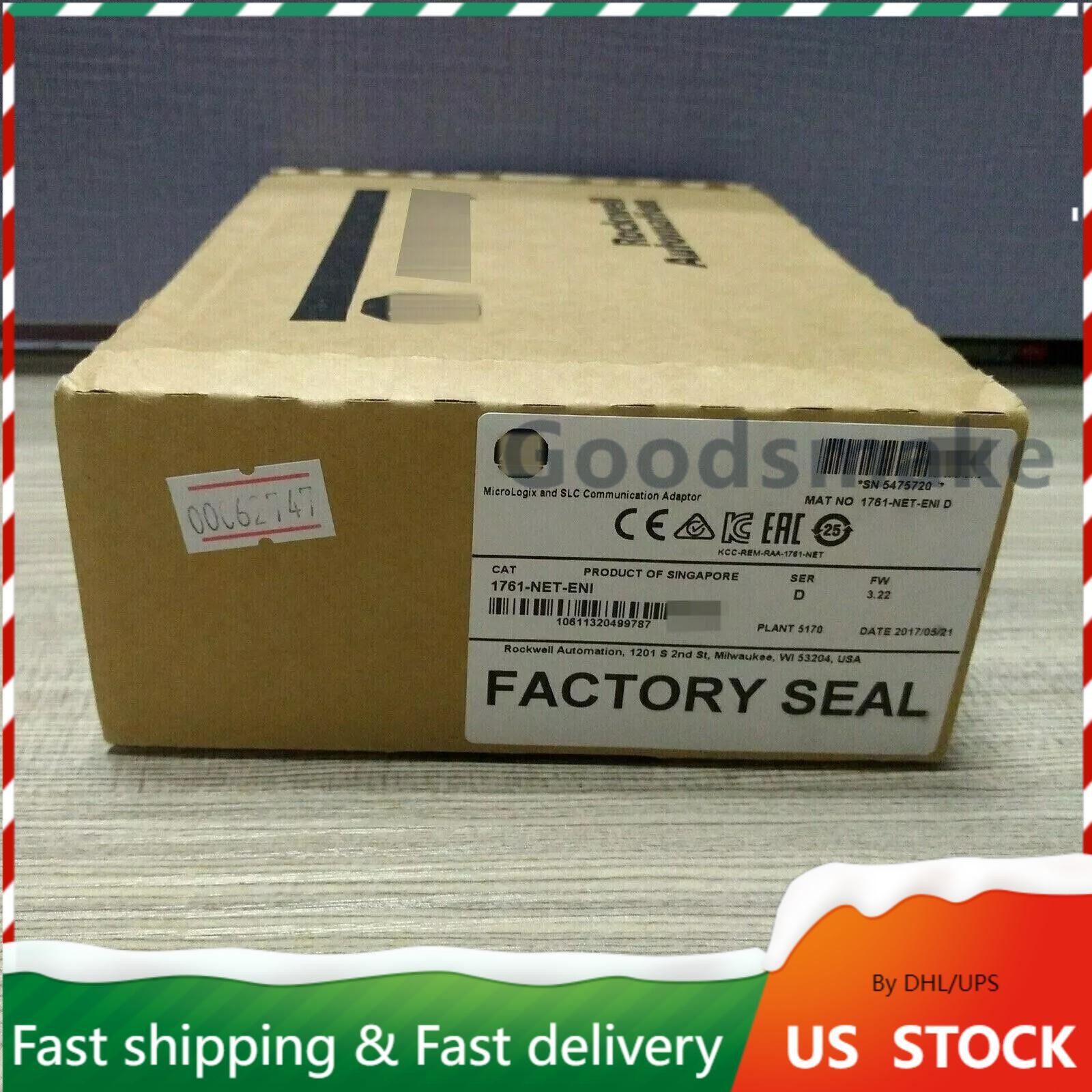 New Sealed AB 1761-NET-ENI MicroLogix SLC Communication Adaptor US Free Tax
