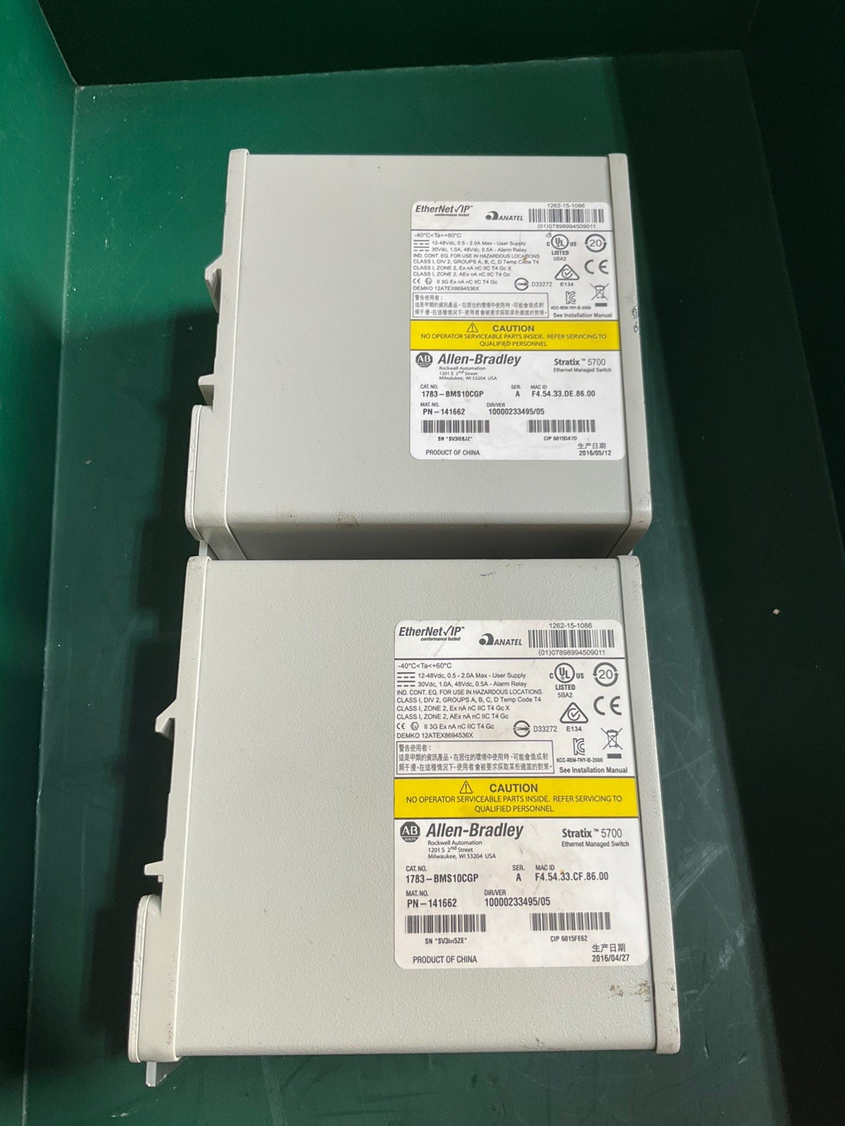 ALLEN BRADLEY 1783-BMS10CGP /A STRATIX 5700 ETHERNET SWITCH P/N 141662