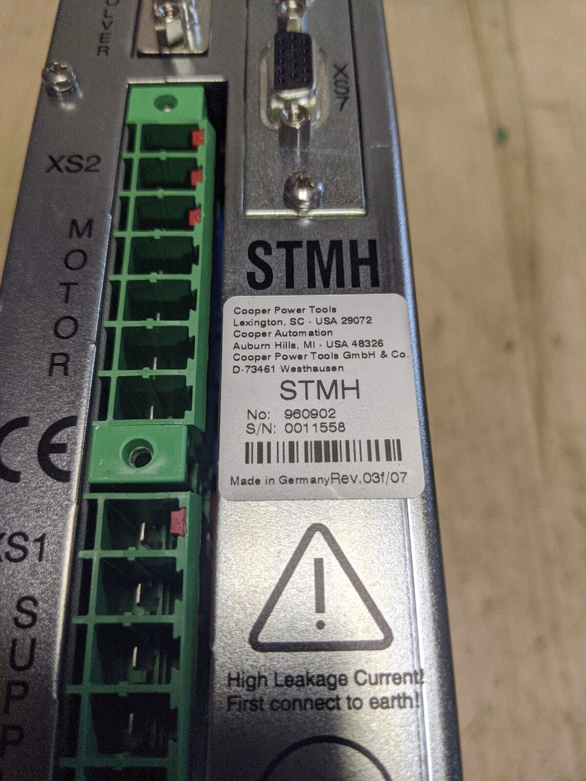 Cooper Power Tools STMH 960902 Screw Servo Module for TME-200 Series Controllers