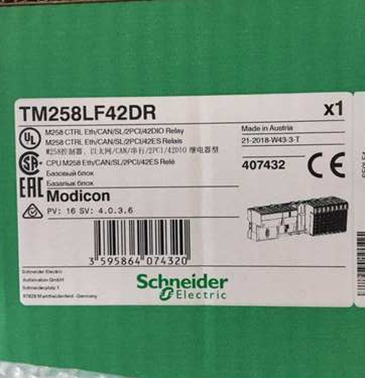 NEW SCHNEIDER TM258LF42DR PLC Programmable Controller