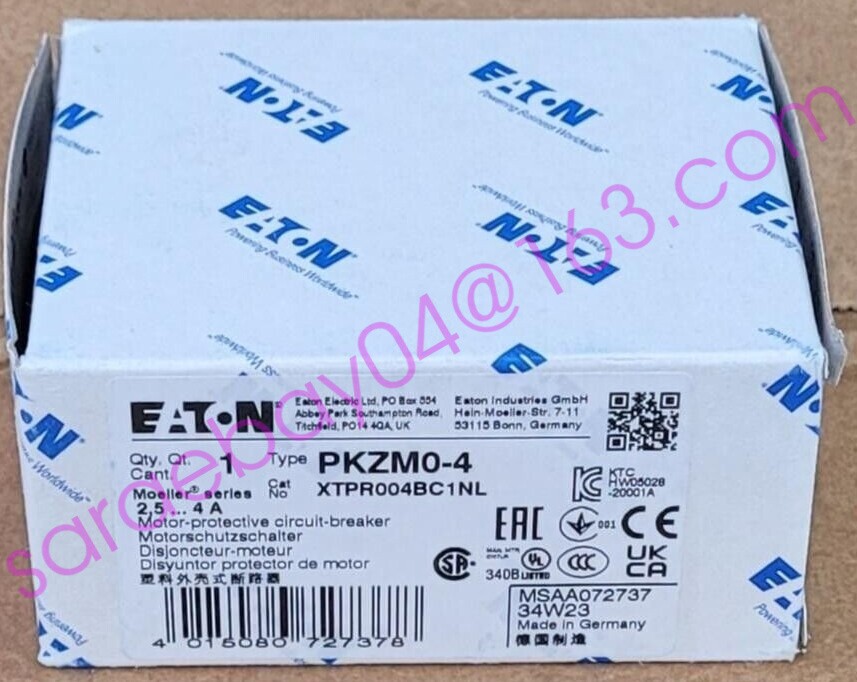 EATON Moeller PKZM0-4 Motor Protective Circuit Breaker 2.5-4A