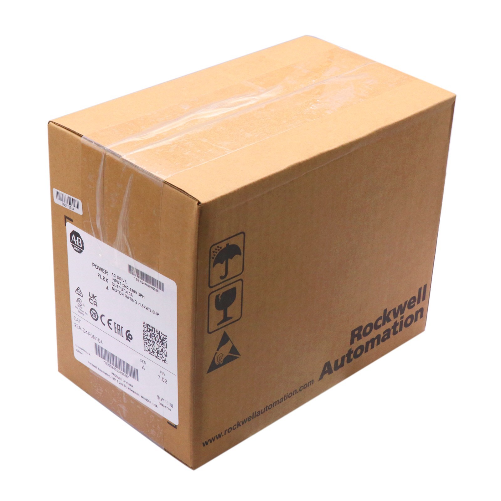 2025 New Allen-Bradley 22A-D4P0N104 Ser A PowerFlex 4 AC Drive 1.5 kW 2HP
