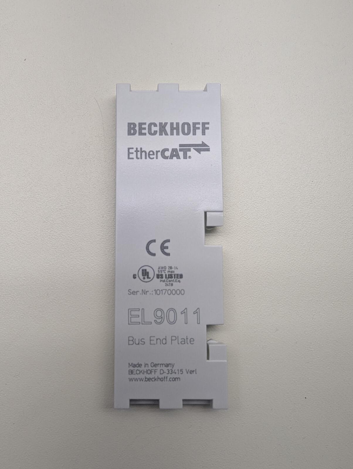 Beckhoff EL9011 EtherCAT Bus End Plate