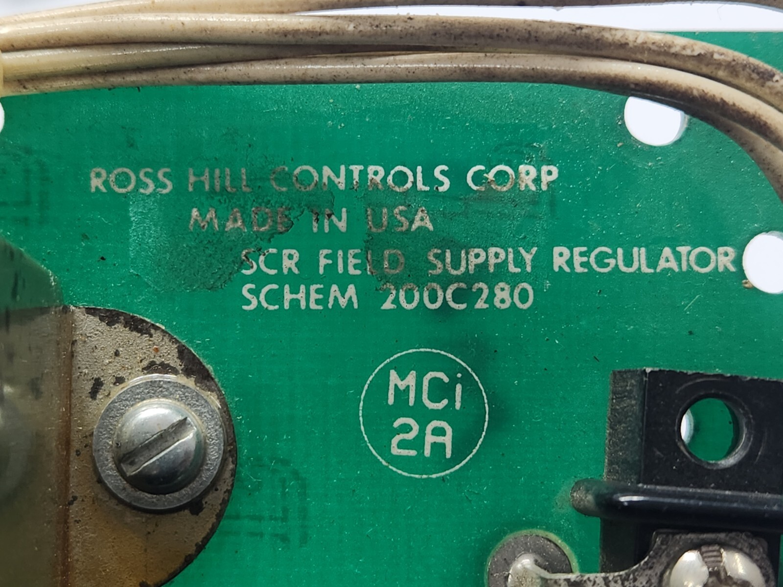 ROSS HILL CONTROLS SCHEM 200C280 SCR FIELD SUPPLY REGULATOR PCB CARD