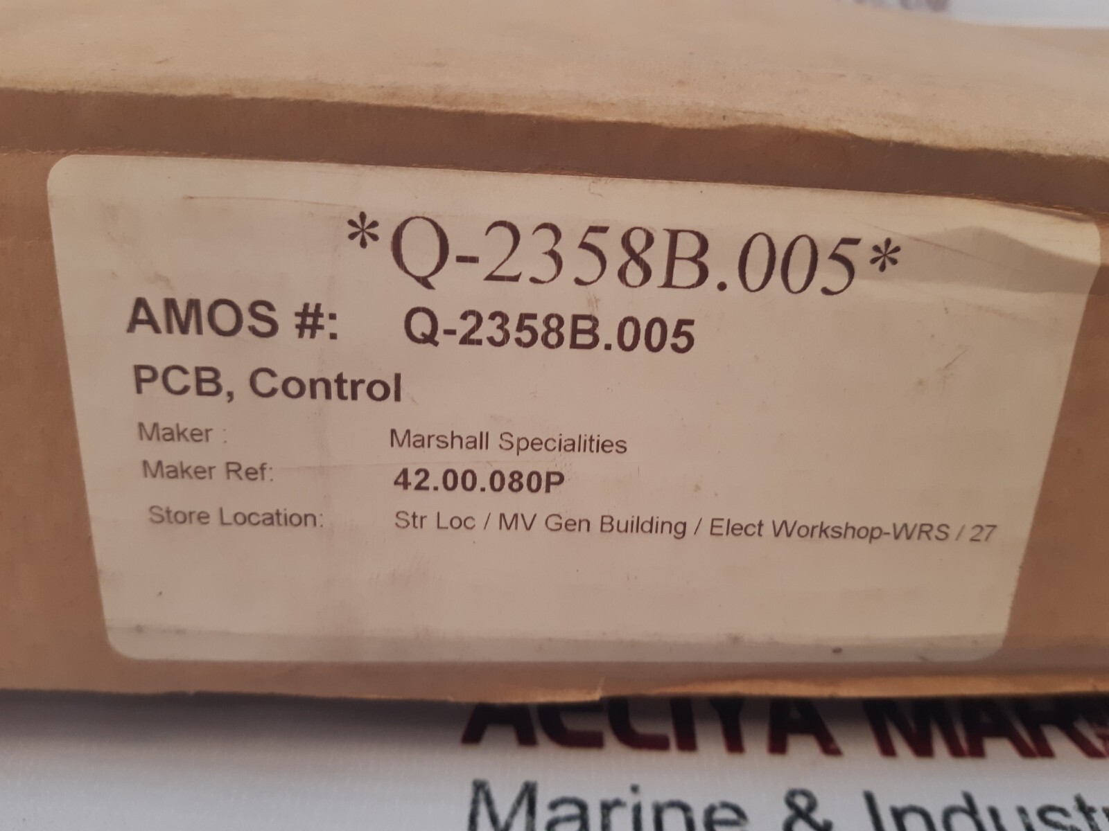 Marshall 42.00.080P PCB Control Board REV.500 94V-0